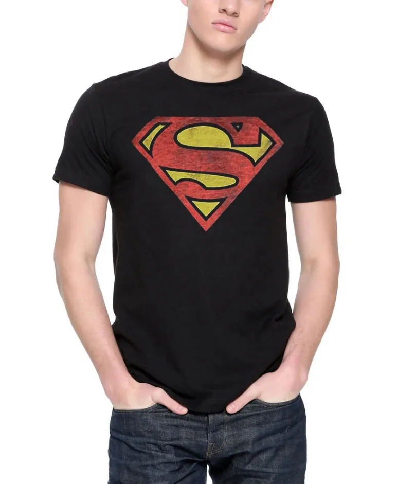 

Distressed Hero Shield Tee, Vintage Comic Emblem Shirt, Unisex Black T-Shirt