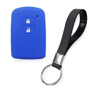 Silikonový držák klíčů od auta se 2 knoflíky pro Toyota Yaris Hybrid Auris Hybrid Auris TS 2012-2018, pouzdro na klíče od auta s přívěskem na klíče 10 nejlepší prodej Kryt klíče Toyota Hybrid - №5