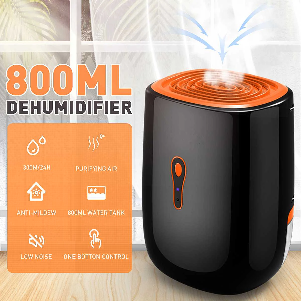 Portable Dehumidifier 800ML Home Electric Moisture Absorber Basement Desiccant Machine Air Dryer Quiet Moisture Cost-Effective