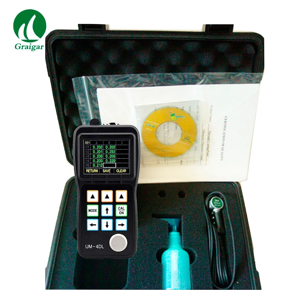 UM-4DL Ultrasonic Metal Thickness Measuring Device Ultrasonic Thickness Gauge Range 0.60mm To 508mm