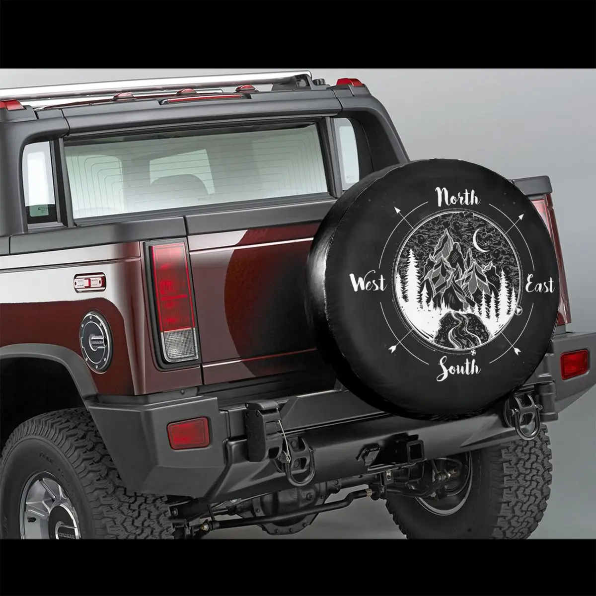 Custom Forest Mountain Landscape Spare Tire Cover for Jeep Pajero Compass Car Wheel Protectors 14