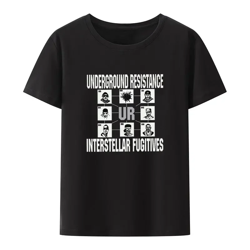 Underground Resistance Detroit Techno Pioneers Jeff Mills Robert Hood Acid House Cotton T Shirt Men Women Casual Streetwear