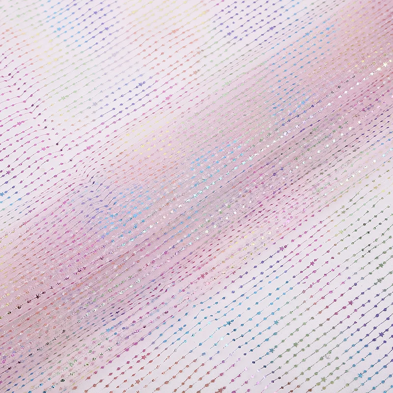 Swiss Dot Foil Fresh Pattern Iridescent Mesh Fabric Yarn Skirt Children's Clothing TUTU Skirt Fabric