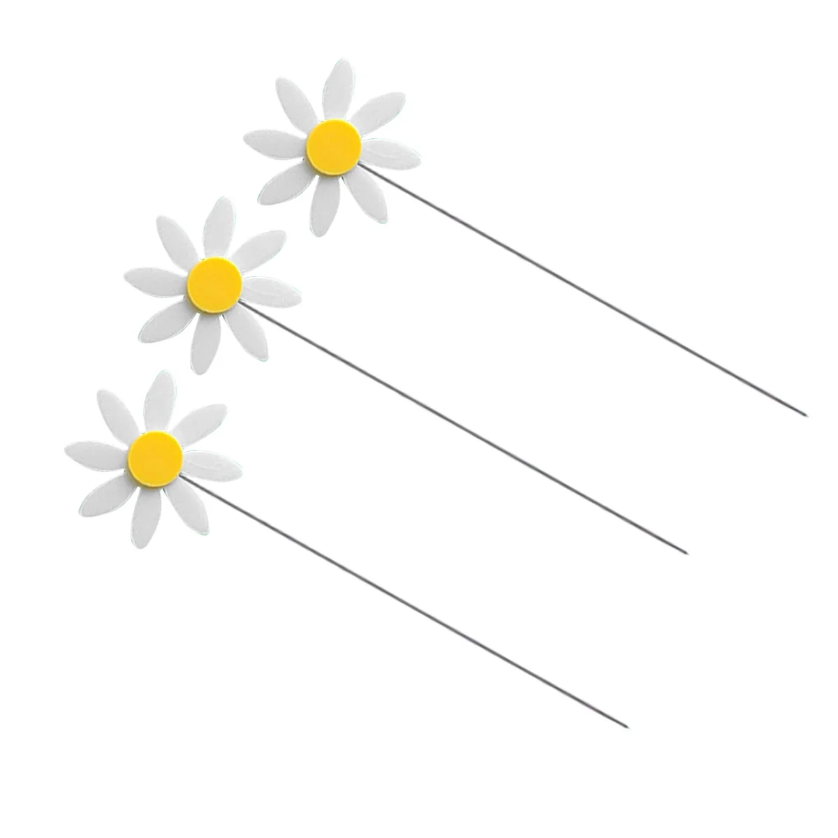 

10Pcs Birthday Cake Decoration Acrylic White Flower Modeling Cake Insert Party Supplies Natural Look Photo Prop for Women Girls
