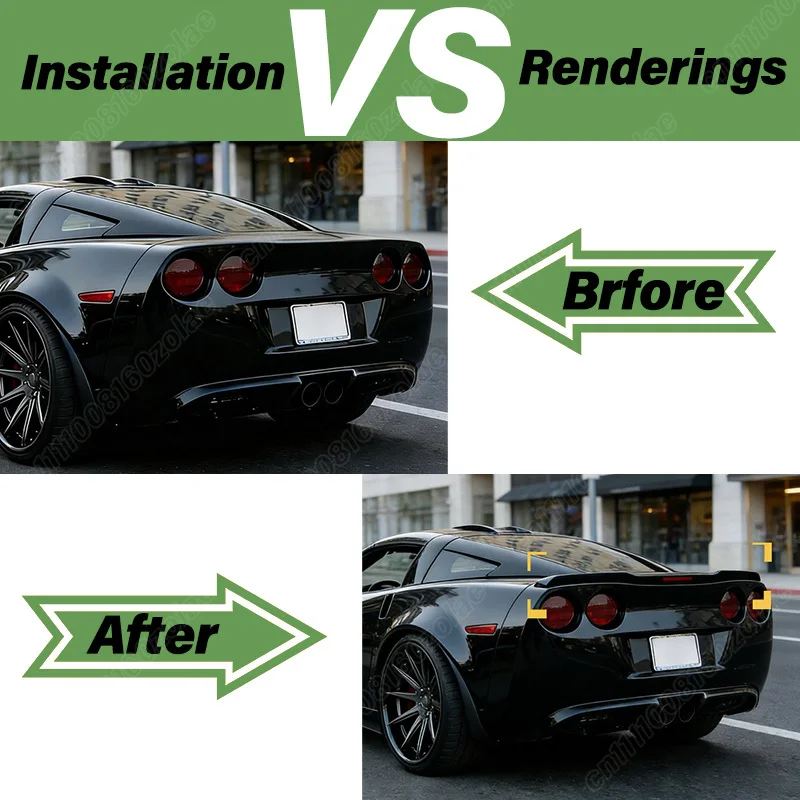 For Chevrolet Corvette C6 ZR1 2005 2006 2007 2008 2009 2010 2011 2012 2013 2014 2015 Automobile Rear Trunk Spoiler Body Kit
