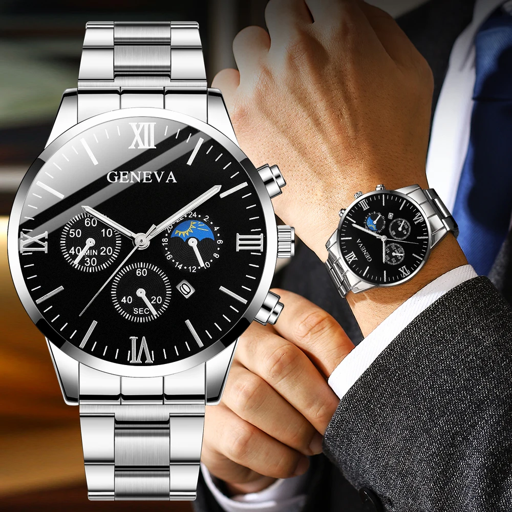 1-piece men's watch, analog dial, combining fashion and business, a perfect timepiece