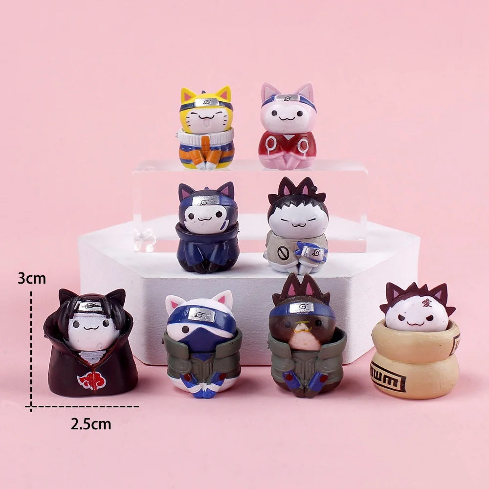 8Pcs/Set Kuromi Anime Figures Magic Kuromi Series Action Figures Kawaii Sanrio Model Dolls Toys for Children Collection Gifts