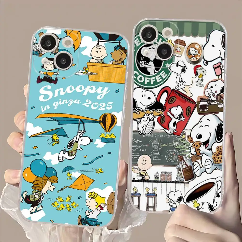 Cute Cartoon S-Snoopy For IPhone 17 Air 16 Pro Max 15 14 13 12 11 Plus Phone Case
