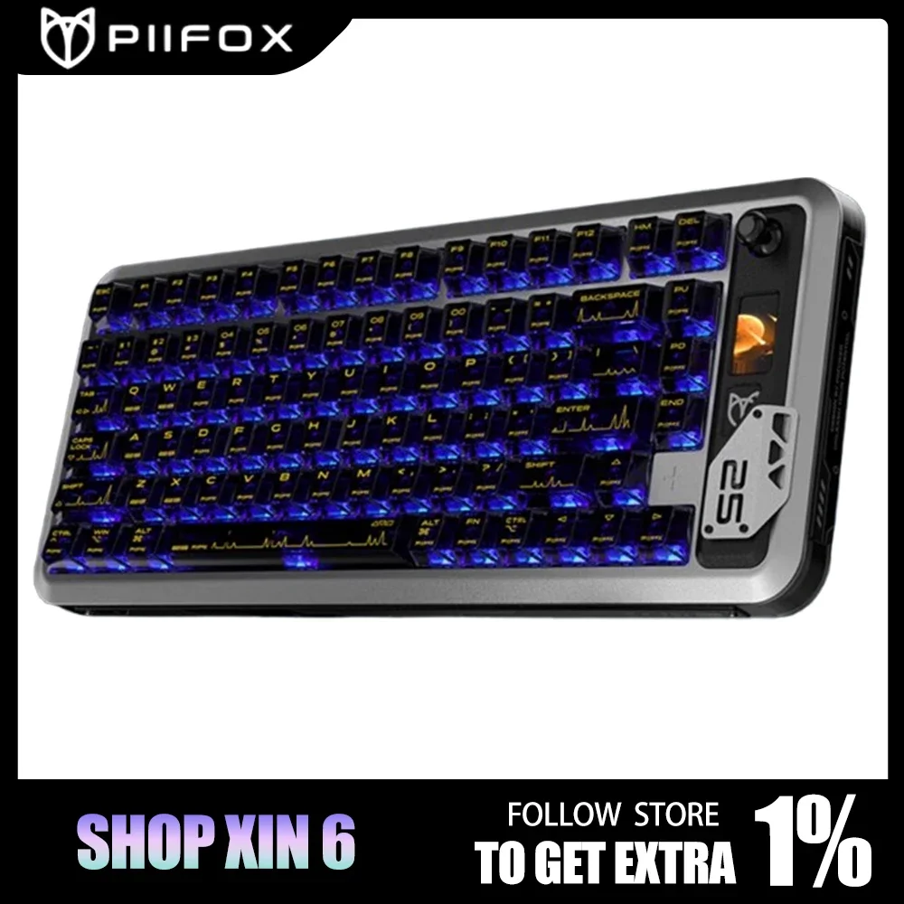 Piifox WALKER75 Magnetic Switch Keyboard Rt Alloy Rgb Backlit Esports Gaming Mechanical Keyboard Pc Game Accessories Gamer Gifts