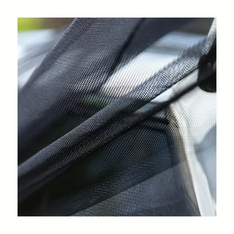 1PC Super Elastic Mosquito Net SUV Trunk Without Lining Black Woven Mesh Curtains Road Travel And Off-Road Vehicle Mosquito Net view 3