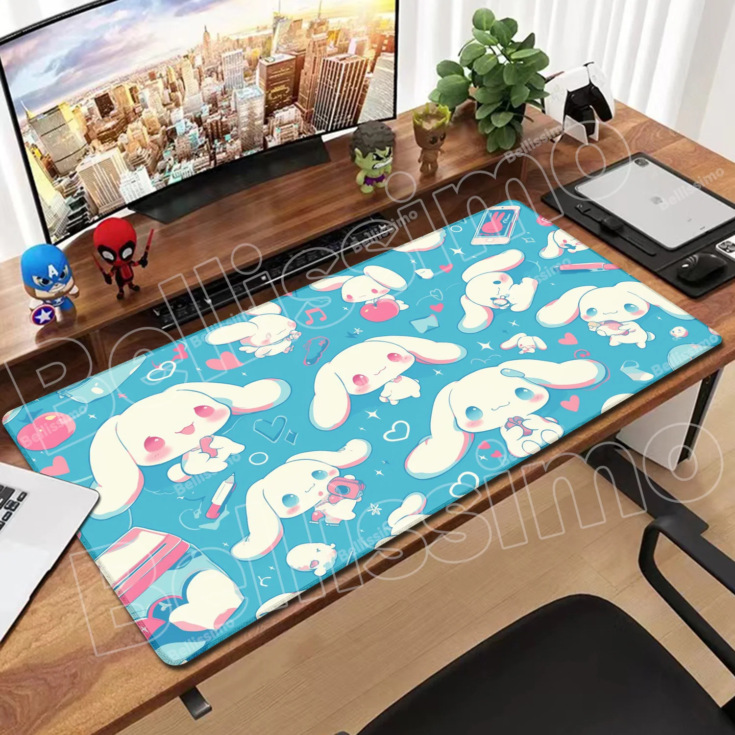 

PC Gaming Mousepad XXL Carpet Sanrio Cinnamoroll Kawaii Mouse Pad Laptop Anime Gamer Cabinet Keyboard Rug Cute Cartoon Desk Mat