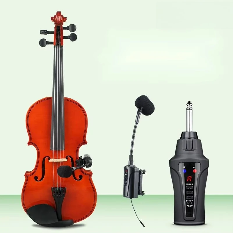 2025 vendita calda professionale UHF strumento wireless microfono amplificatore per performance sul palco pickup per violino mini piccoli microfoni
