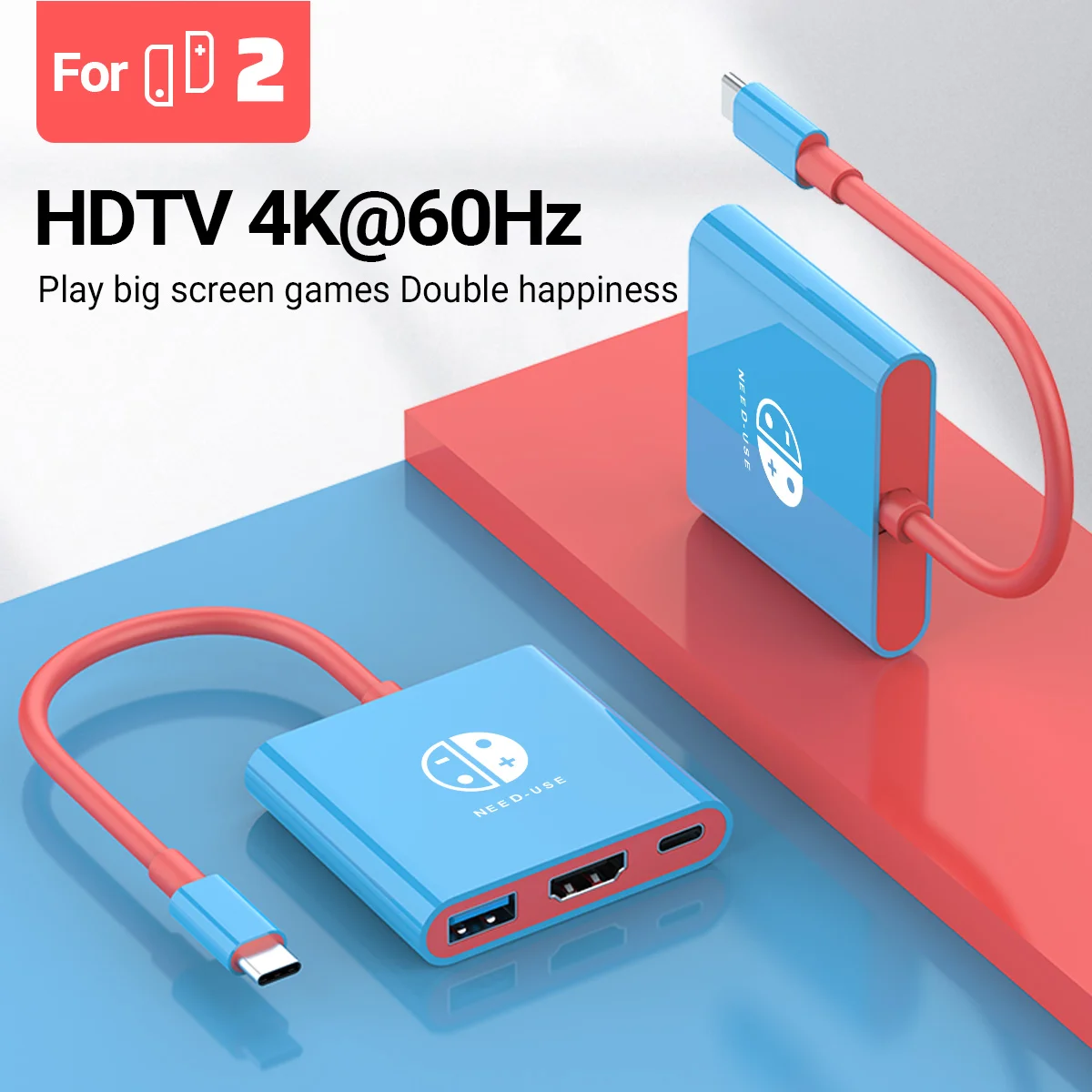 3 in 1 USB C HUB Type C naar HDMI 4K met PD 100W Snel oplade