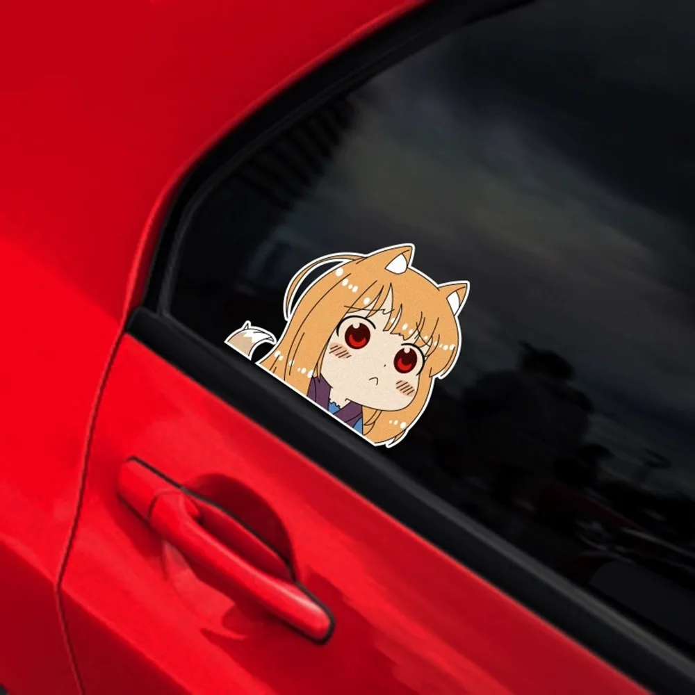 JDM Sticker Japan Anime Spice and Wolf Fuel Tank Cover Body Scratches Car Window Decal Scooter Motorcycle Decoration