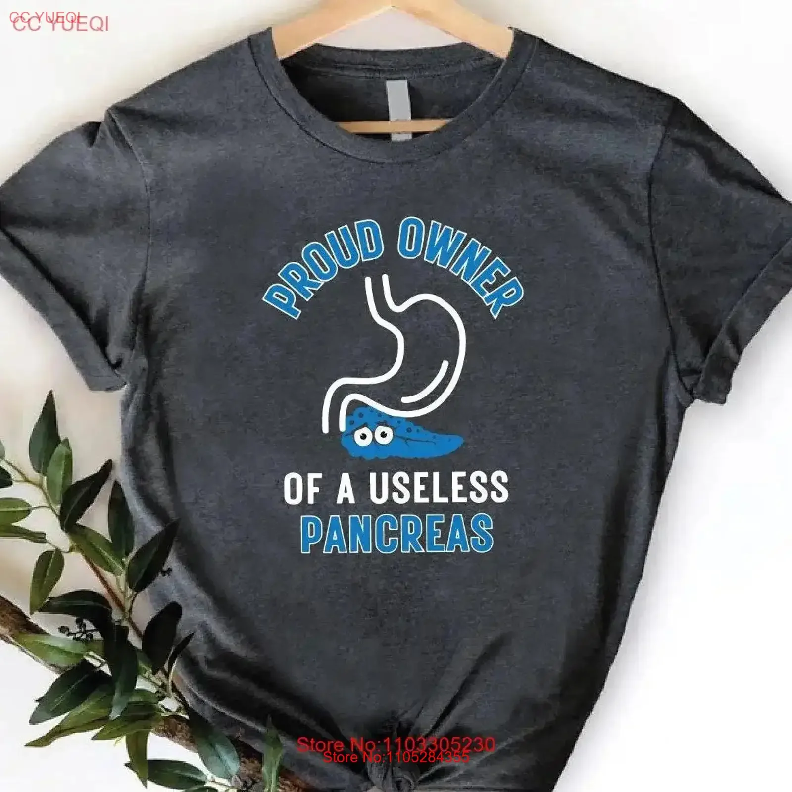 Proud Owner of a Useless Pancreas T Shirt Funny Diabetes Sarcastic Type 1 Diabetic Awareness World Day T1D vintage Washed homme