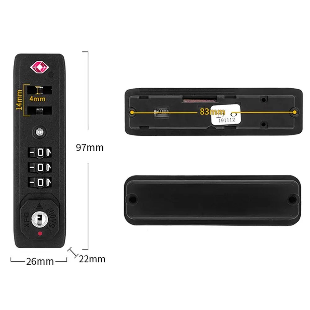 Candado de combinación multiusos de 3 dígitos para maleta de equipaje de viaje, candado de código antirrobo, TSA007, contraseña de aduana