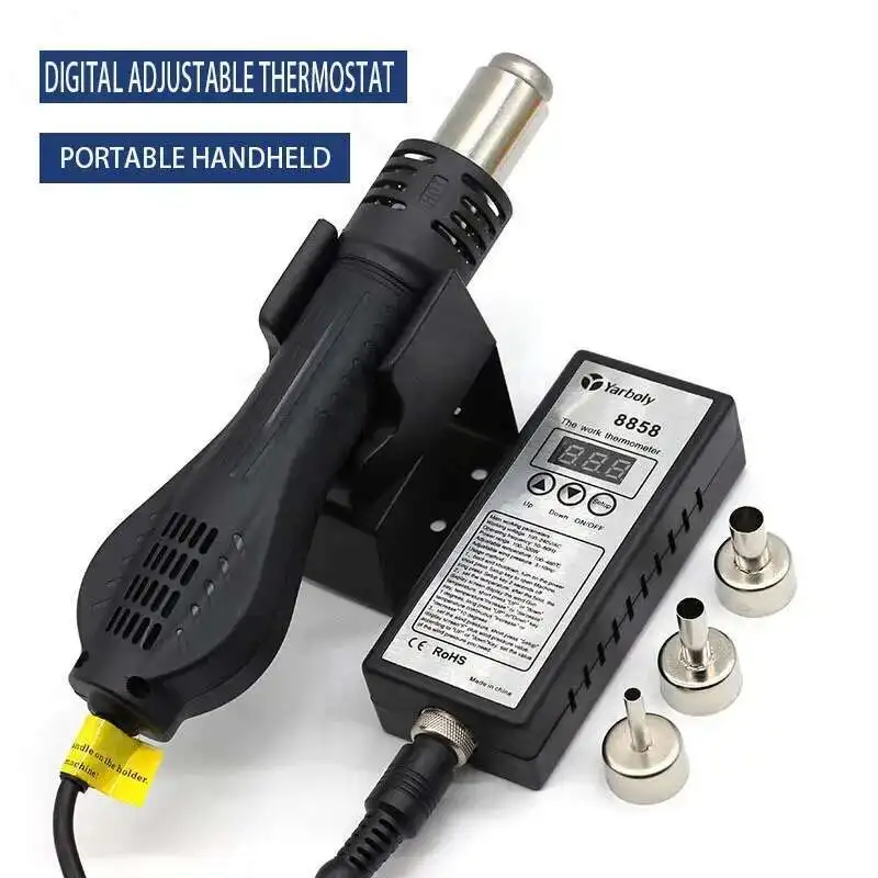 8858 Digital Adjustable Temperature Control Portable Handheld Cell Phone Repair Heat Gun For Soldering Heat Guns