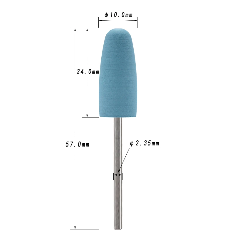 5Pcs/Set Silicone Nail Drill Bits Milling Cutter for Manicure Pedicure Rubber Polishing Grinding Head Nail File Buffer Tools