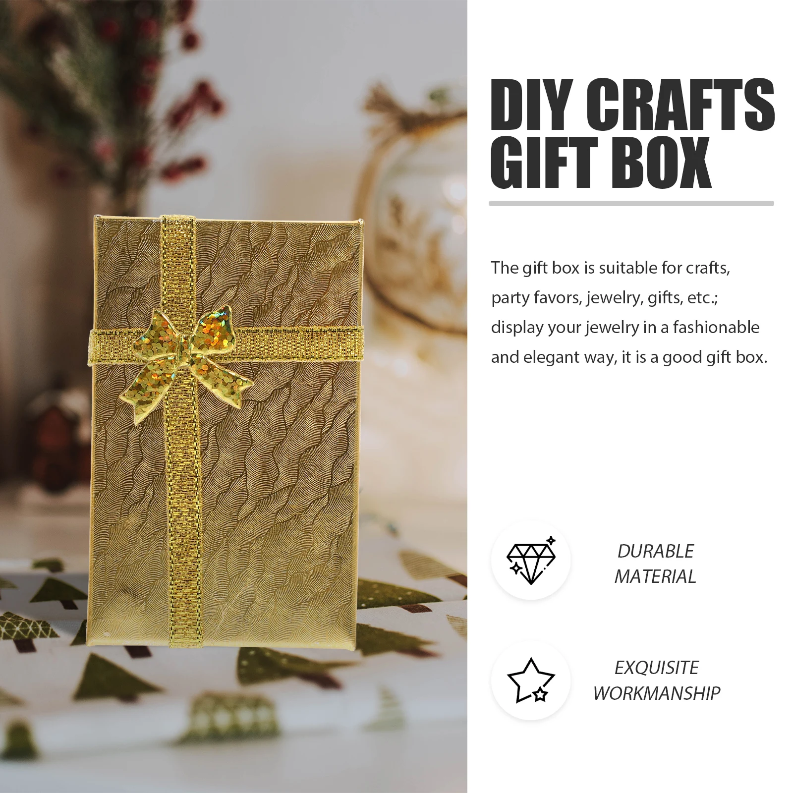 24 Pcs Small Earrings Jewelry Packaging Box Container Storage Case Portable Holder Golden Necklace Packing Boxes Travel