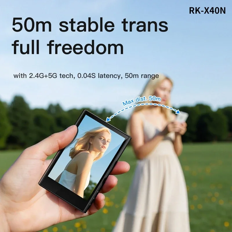 Magnetic Wireless Selfie Rear Camera Monitor Screen for Phone Camcorder Lens Smartphone Selfie Vlog Live Stream Video Recording