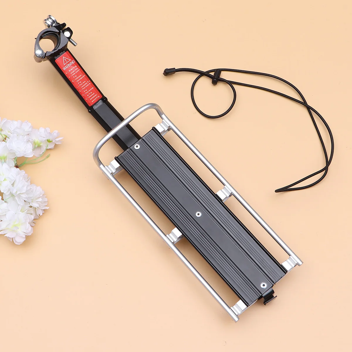 

1Pcs Bike Carrier Rack Aluminum Alloy Strong Lightweight Movable Fixed Mountain Bike Rear Pannier Luggage Shelf