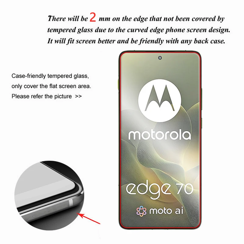Für Motorola Edge 70 Glas Vollkleber Klar Displayschutzfolie Für Motorola Edge 70 Gehärtetes Glas Für Motorola Edge 70 Objektivfolie – Detail 6