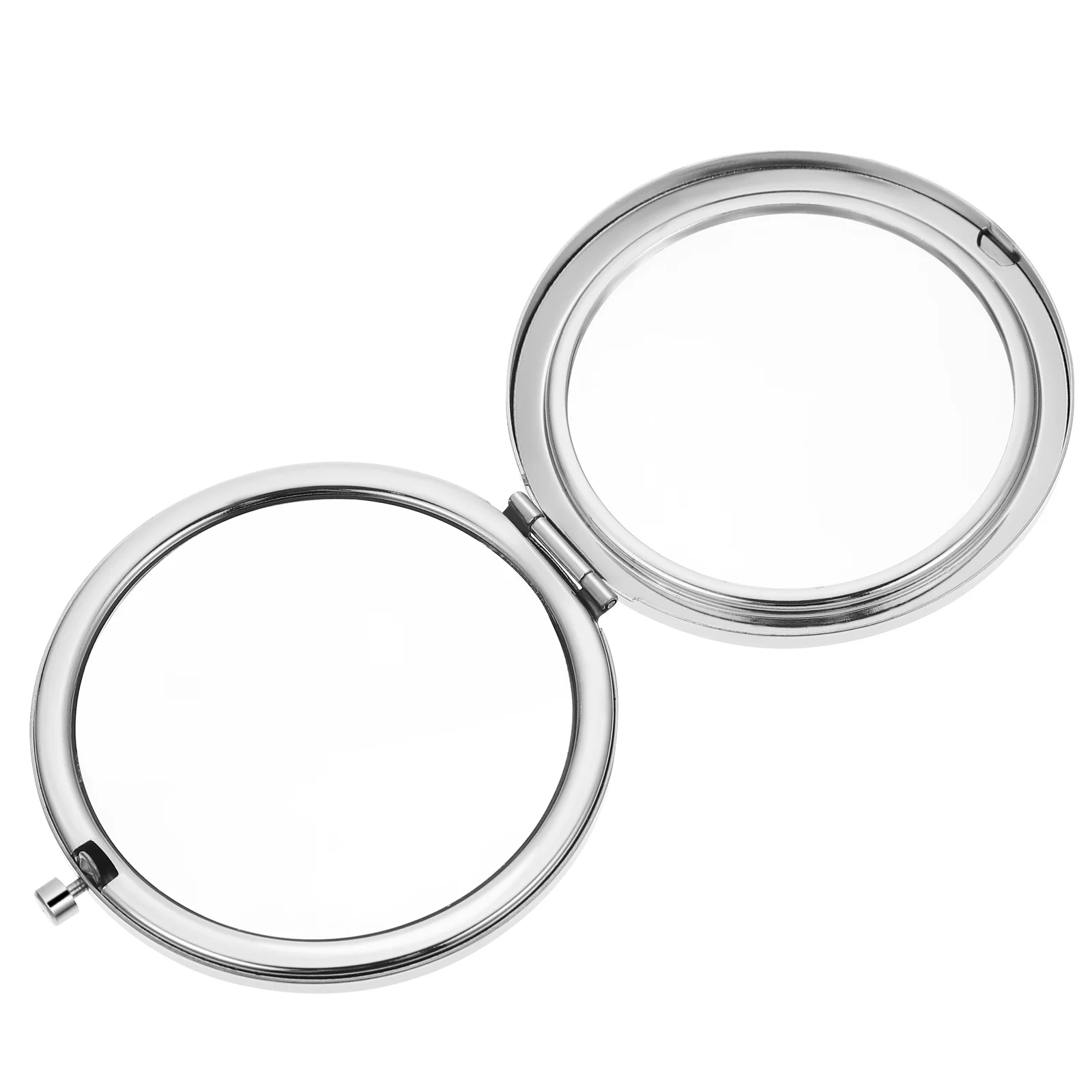 Rhinestone Compact Pocket Mirror Double Side Portable Metal Foldable Outdoor Makeup Travel Mirror Woman Handbag Essential Gift