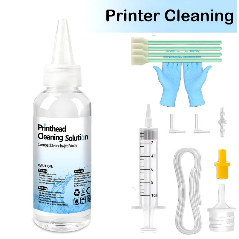 

3U 100ml Power Ink Printer Cleaning Solution for Pigment Sublimation Dye Ink for Epson HP Canon Printer Printhead Cleaning Kit