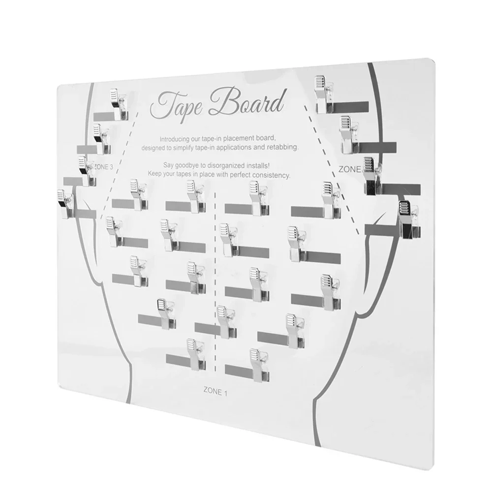

（Big disount）Multifunctional Tape in Placement Board with Clips Tape Hair Dye Plate Hair Extensions Tool Display Board Salon Bar