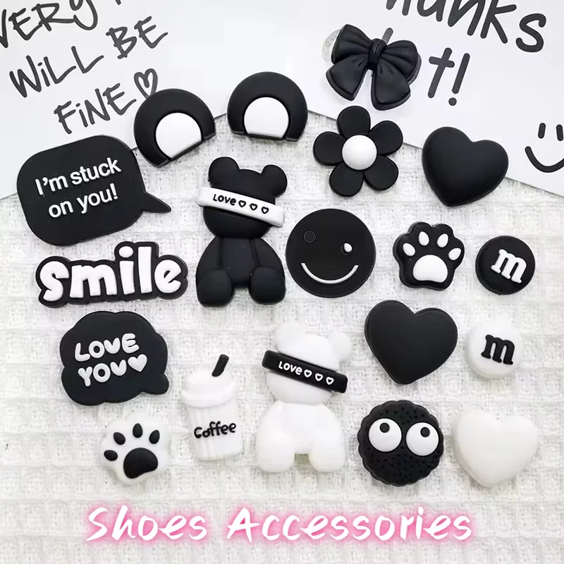 19Pcs/Set Little Bear Animal Shoe Decoration Accessories Used For Clog Sandals Pvc Shoe Charms Christmas Gifts, Party Gifts
