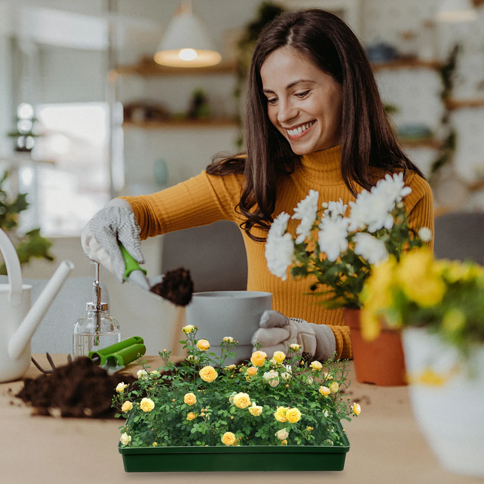 

4Pcs Rectangular Flower Tray Longlasting Floral Centerpiece Base for Flower Arrangements Wedding Bouquet Holder Floral Mud