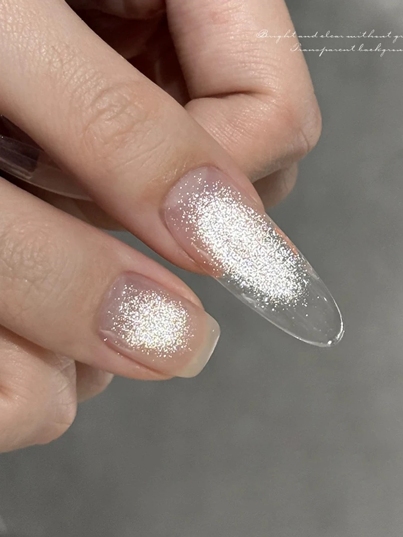 1-30 pz ZH di Vendita Caldo Ghiaccio Trasparente Perle di Vetro Occhio di Gatto Smalto Gel Nuovo Elfo Bianco di Cristallo Occhio di Gatto Unghie artistiche forniture per unghie