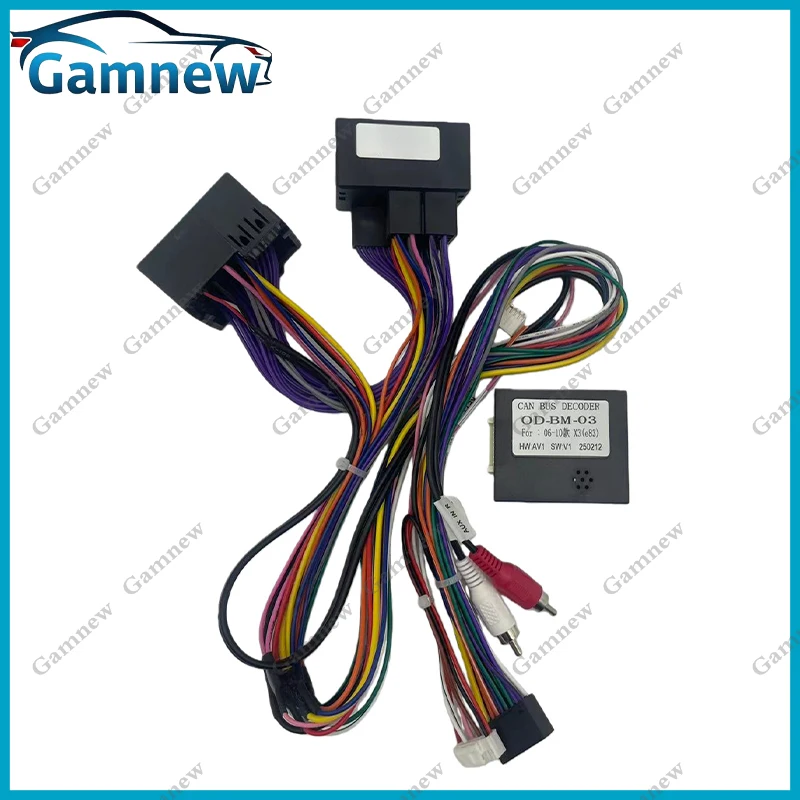 16Pin Car Stereo Wire Harness Adapter Canbus Box Decoder For Bmw X3 E83 2006-2010 Power Cable OD-BMW-03