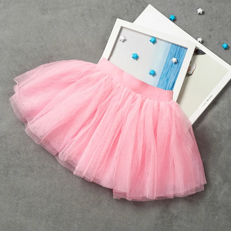 HOT Girls Ballet Tutu gonne rosa bambini soffici 4 strati morbido filato gonne di Tulle bianco elastico balletto body gonne SK005