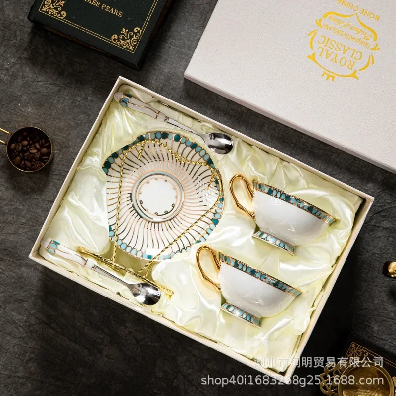 Coffee Cups, Bone China Cups and Plates, Ceramic Water Cups, Light Luxury Home European Afternoon Tea Cups, English Tea Sets