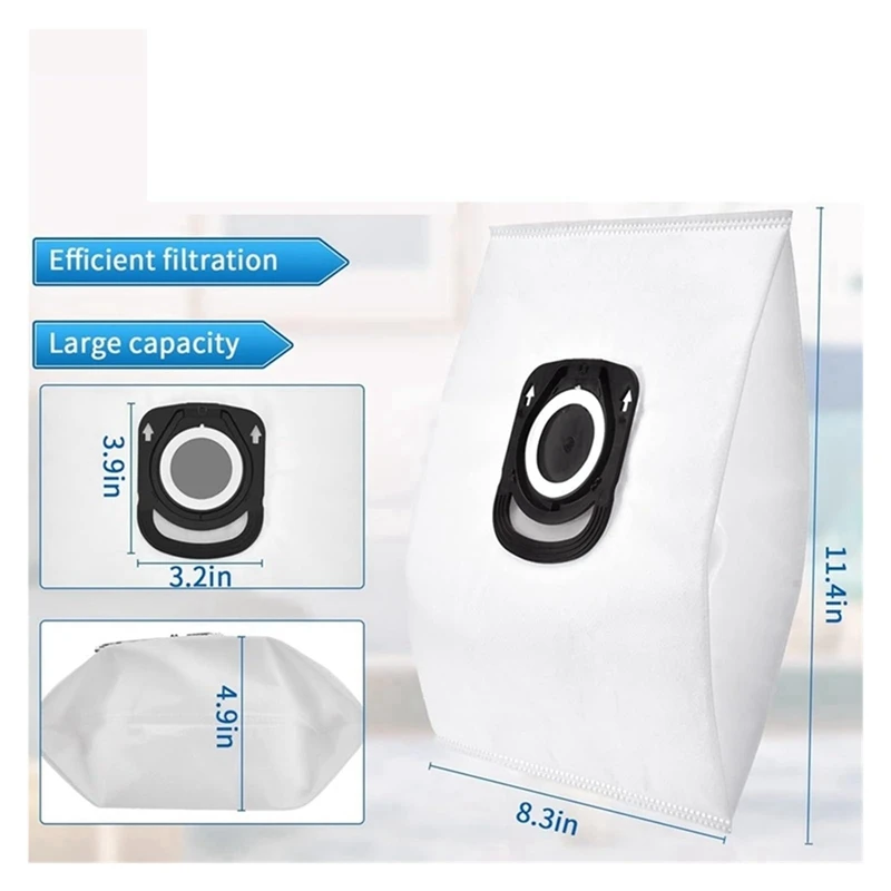 12 قطعة كيس لجميع الغبار لقطع الغيار لروينتا ZR 200520   ZR 200540   ZR 200720   ملحقات المكنسة الكهربائية حقيبة قذرة