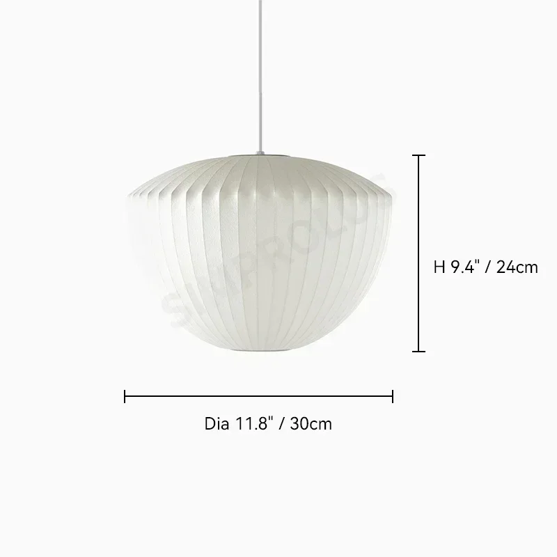 Zijden stoffen LED-hanglamp Denemarken Designer Minimalistische hanglamp voor woonkamer Hotel Restaurant Nordic Home Decor