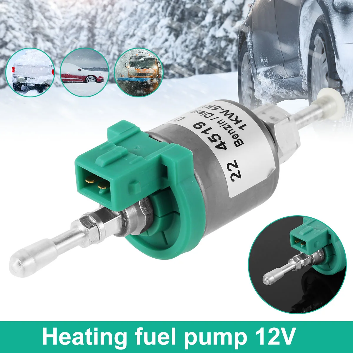 12V 22ml Fuel Metering Pump High Precision Diesel Heater Fuel Pump 1KW-5KW Diesel Air Heaters Pump Replacement 22451901