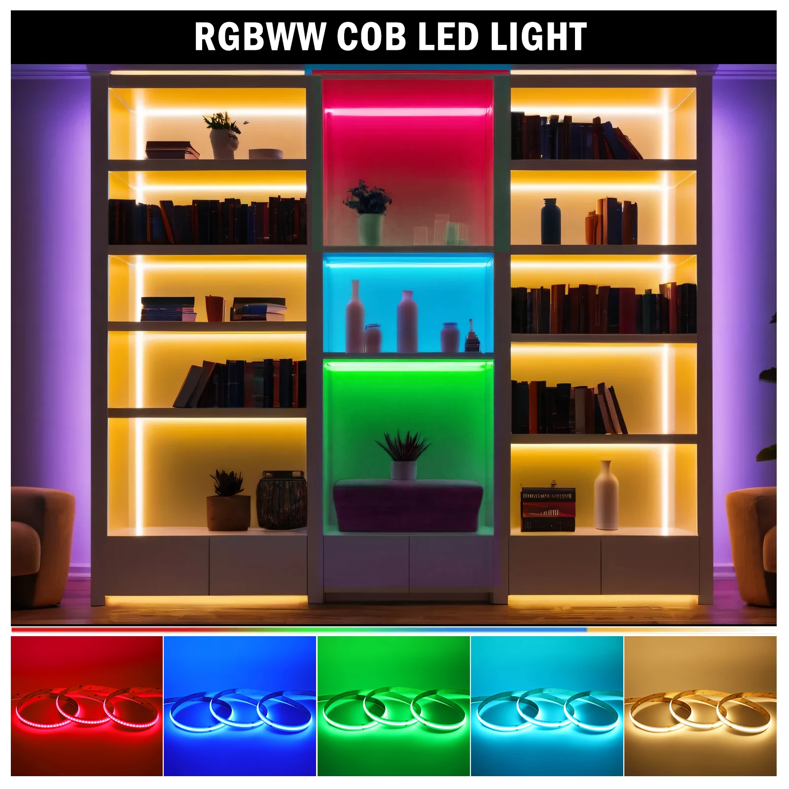 24V RGBW RGBWW COB LED Strip Light 784LEDs Flexible LED Tape Ribbon IP20 IP67 COB Lights Hight Density Linear Light Home Decor