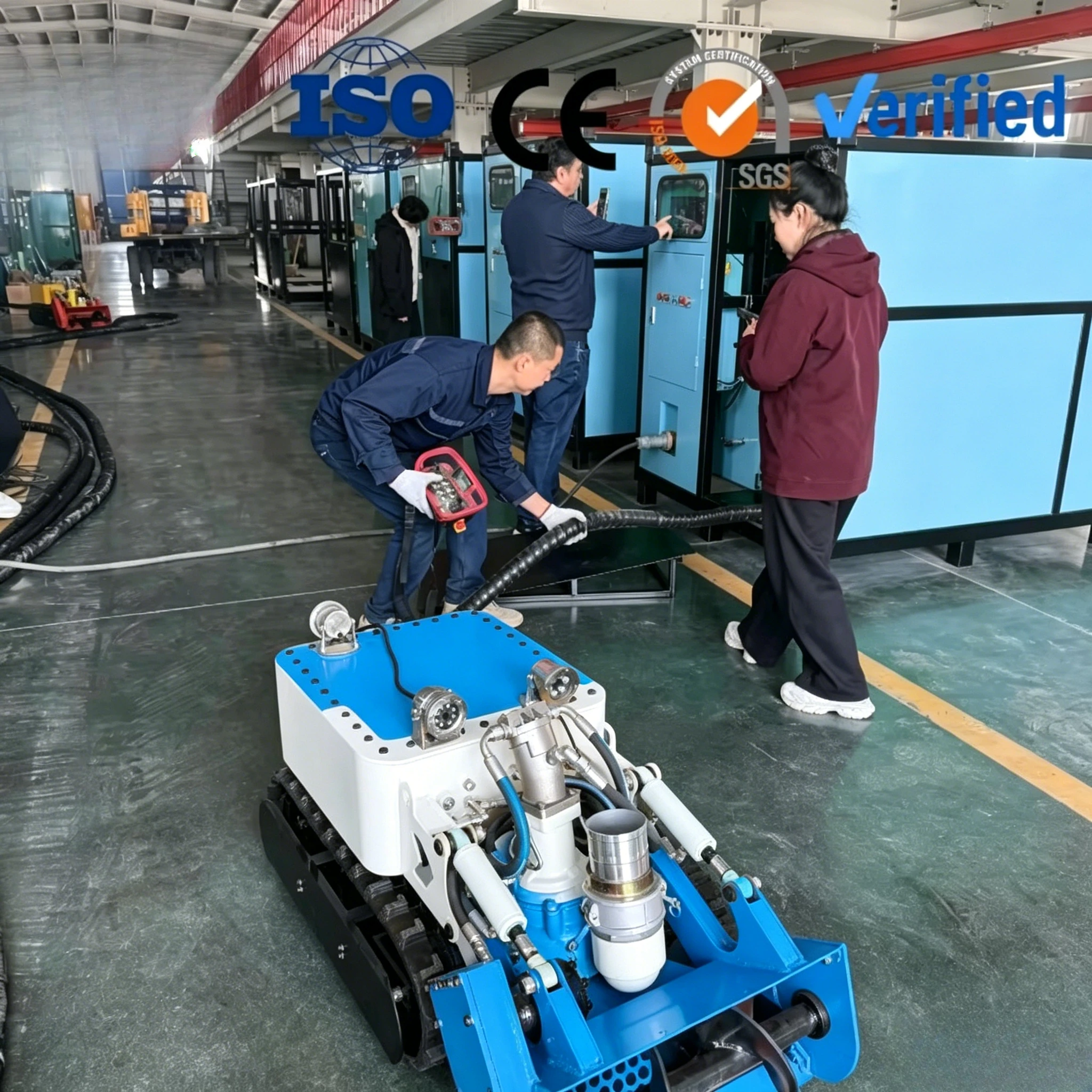 Deep-water Dredging Robot for Sewage ponds and Culverts Sewage Dredging Machine for Pipelines Sludge Pumping From Oil Tanks.