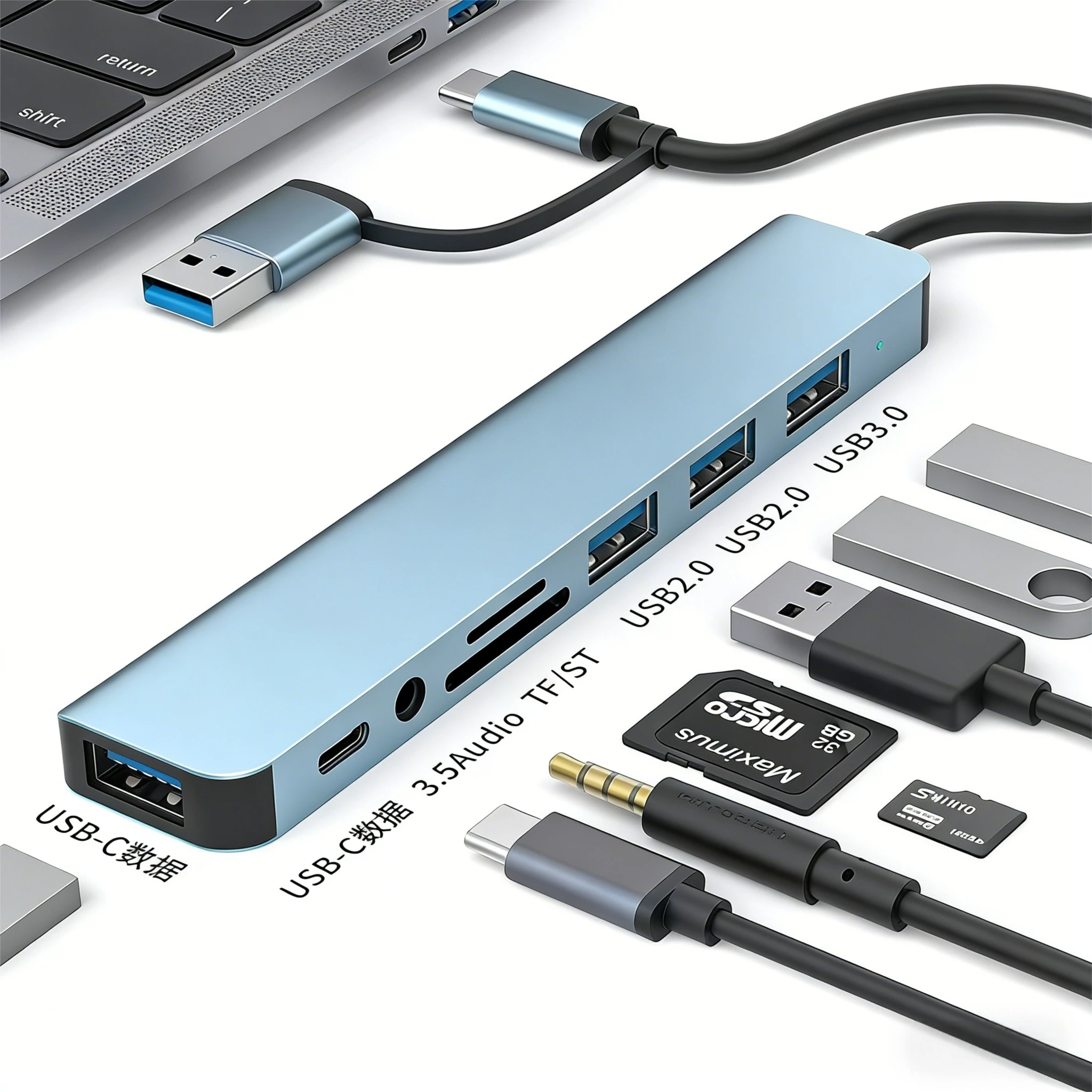 מפצל USB-C לטלפון ולטאבלט, תמונה 6 מתוך 6