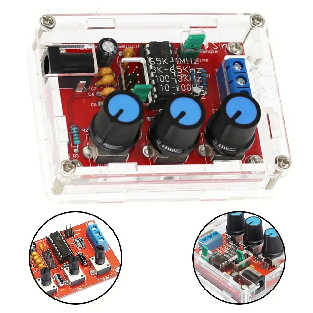 Highprecision signal generator DIY and shell, 1Hz1MHz, Sine Triangle Square Wave, adjustable frequency and amplitude