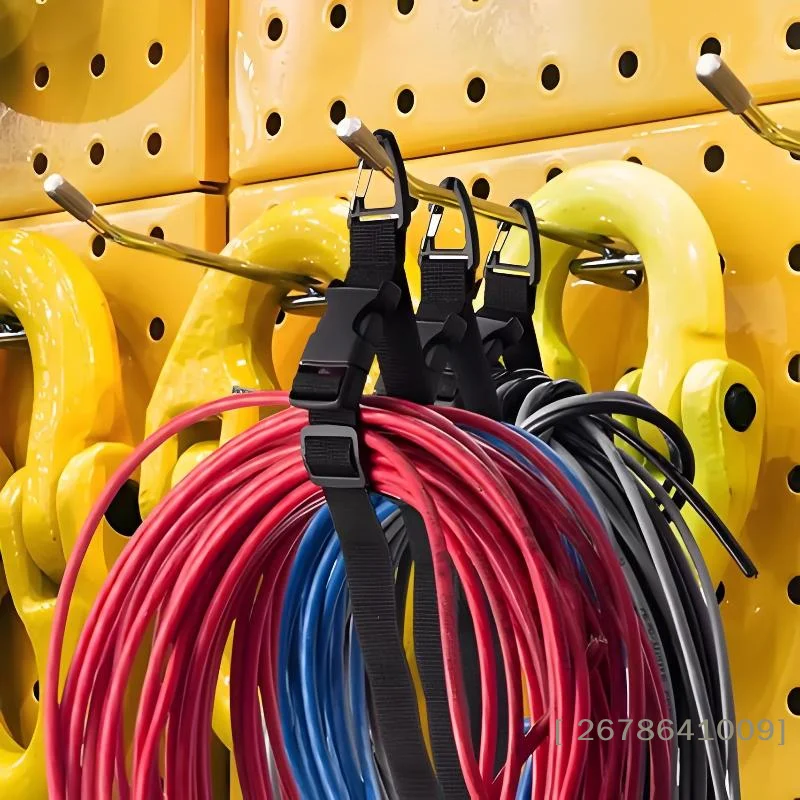 ⚑45cm Black Adjustable Extension With 3-Axis Buckle - Heavy-Duty Storage Strap For Workshop & Garage Organization