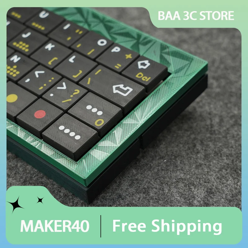 

Tuozhu 3D Printing DIY Keyboard Kit 40% Customized Mechanical Keyboard RGB Hot-swap VIAL Change Key PC Accessories