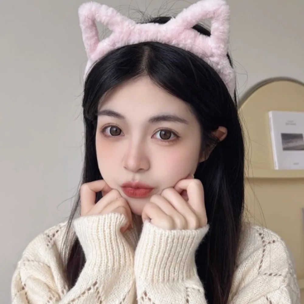 Plush Cat Ear Headbands Girls Cartoon Fur Hair Bands Hoop Women Cosplay Costume Party Headwear Korean Lovely Hair Accessories