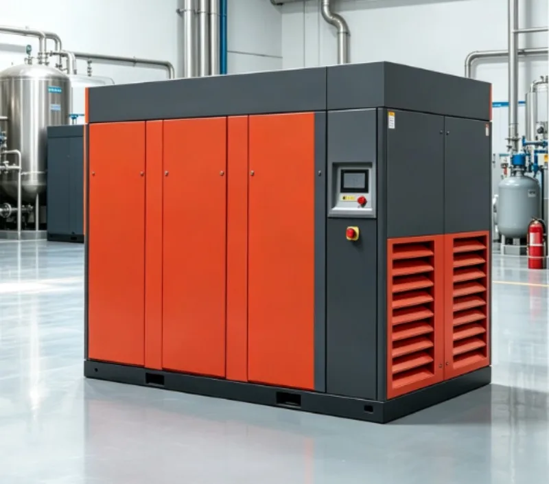Low‑Noise Lubricated Air Cooled Screw Air Compressor, 15KW 16bar 380V High‑Efficiency Factory Direct Machine For Workshop
