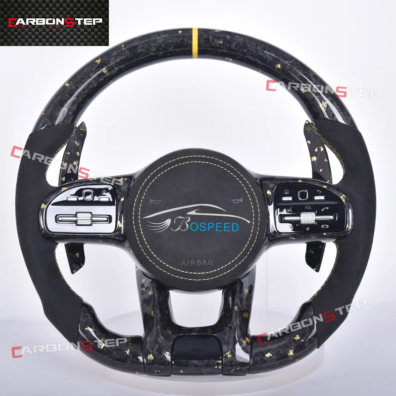 

Carbon Fiber Steering Wheel For Mercedes Benz AMG A C E S Class C43 A45 W205 W204 G55 G500 W212 W463 C63 S63 CLS63 E63