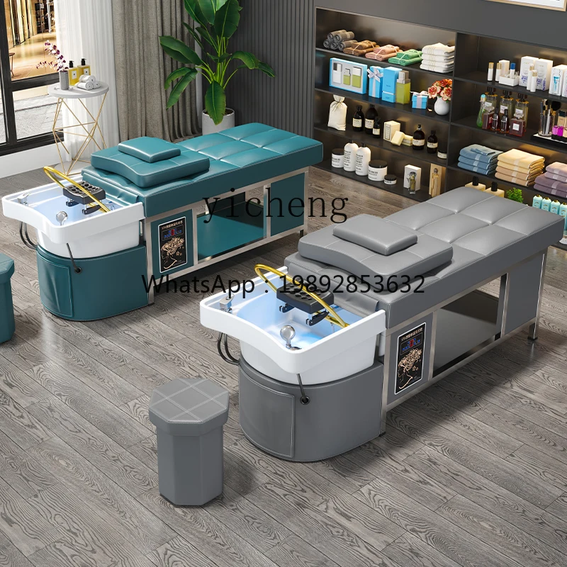 U5  barber shop ceramic basin shampoo bed water circulation fumigation massage head treatment bed hair salon beauty salon