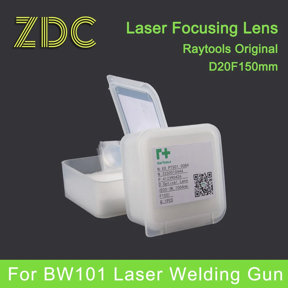 Raytools-Lente Colimadora, Lente de Foco D20F60, D20F150, D20F600, Lentes Convexas Plano para Pistola de Soldagem a Laser BW101, BW101-GS, Original