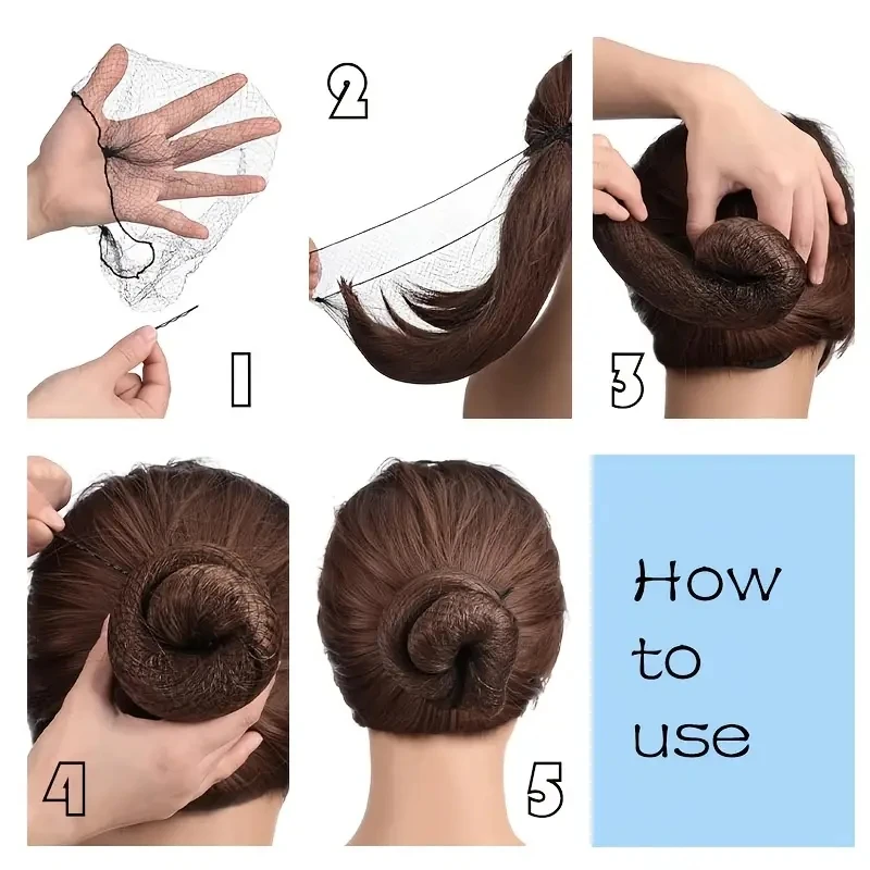 10/20/30 Pcs Durable Nylon Hair Net for Bun Hair Style Tool Black Brown Hair Net for Wigs Mesh Hair Styling Hairnets